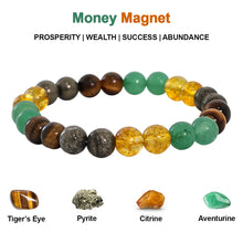 Natural Pyrite Stone & Money Magnet Bracelet 2pc Combo Set