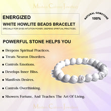 Natural Howlite Stone Beads Bracelet