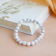 Natural Howlite Stone Beads Bracelet